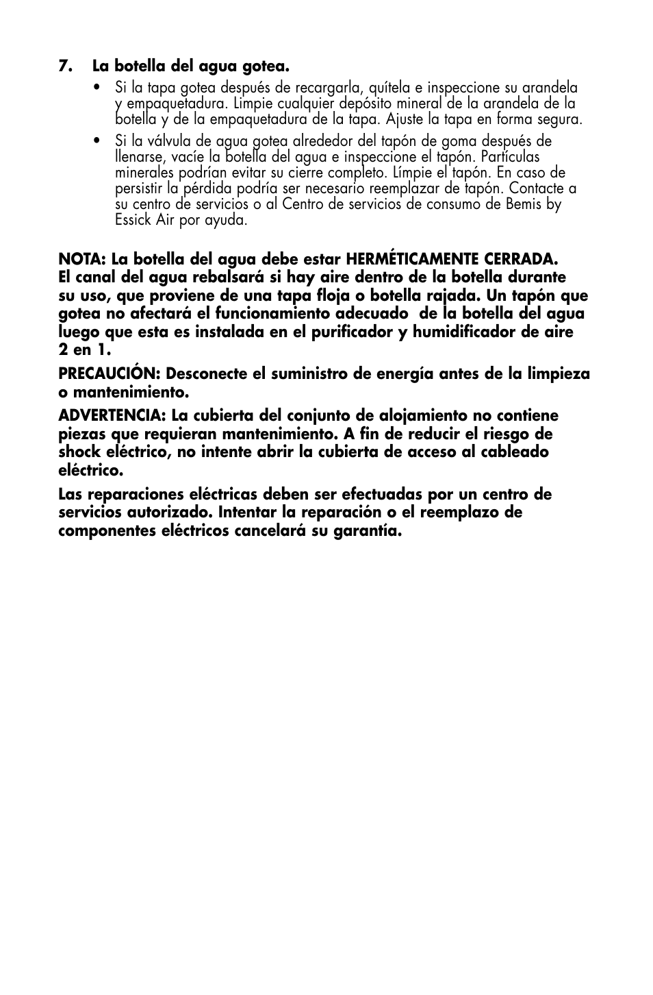 Essick Air DP3 200 User Manual | Page 31 / 52