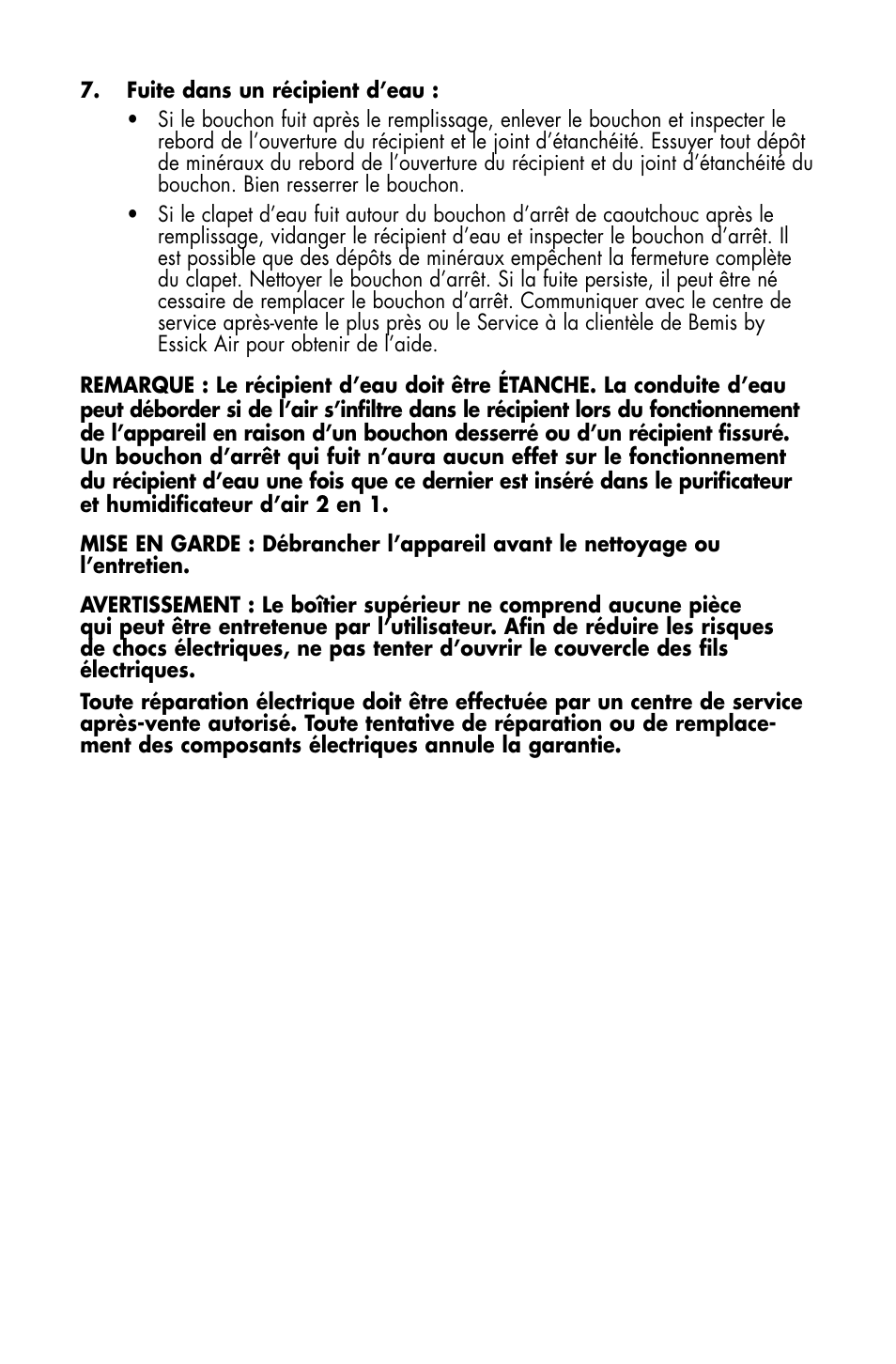 Essick Air DP3 200 User Manual | Page 47 / 52