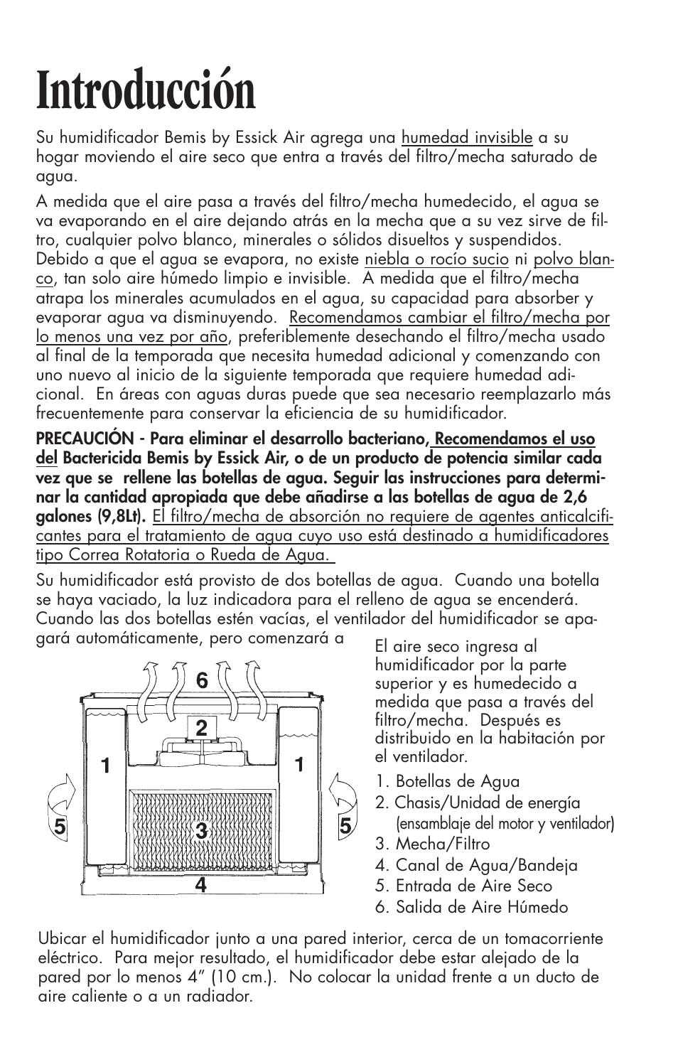 Introducción | Essick Air 696 100 User Manual | Page 17 / 45