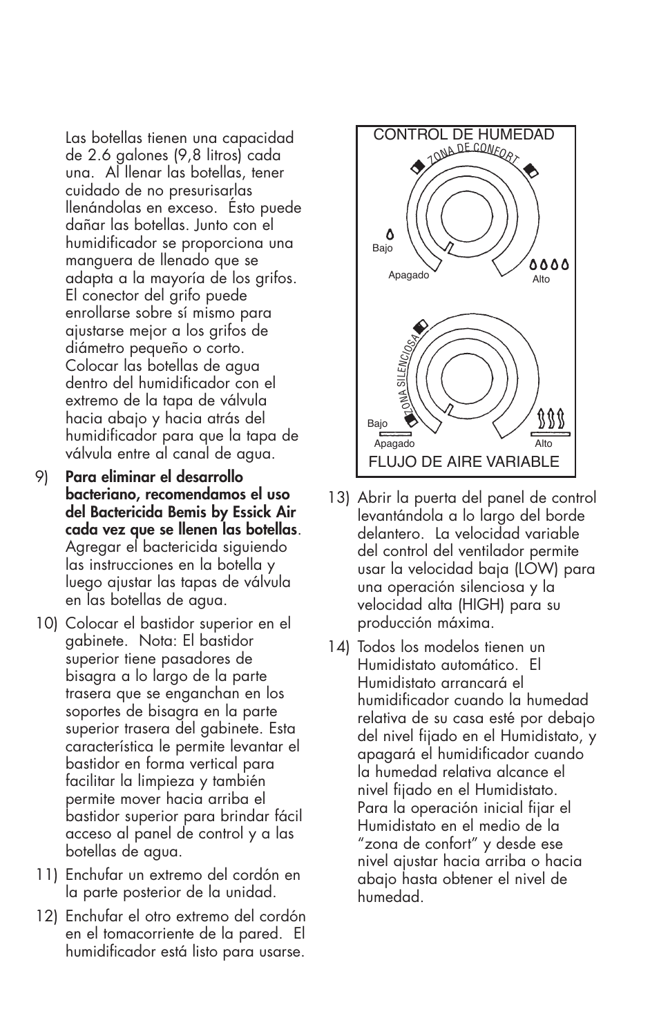 Flujo de aire variable | Essick Air 696 100 User Manual | Page 19 / 45