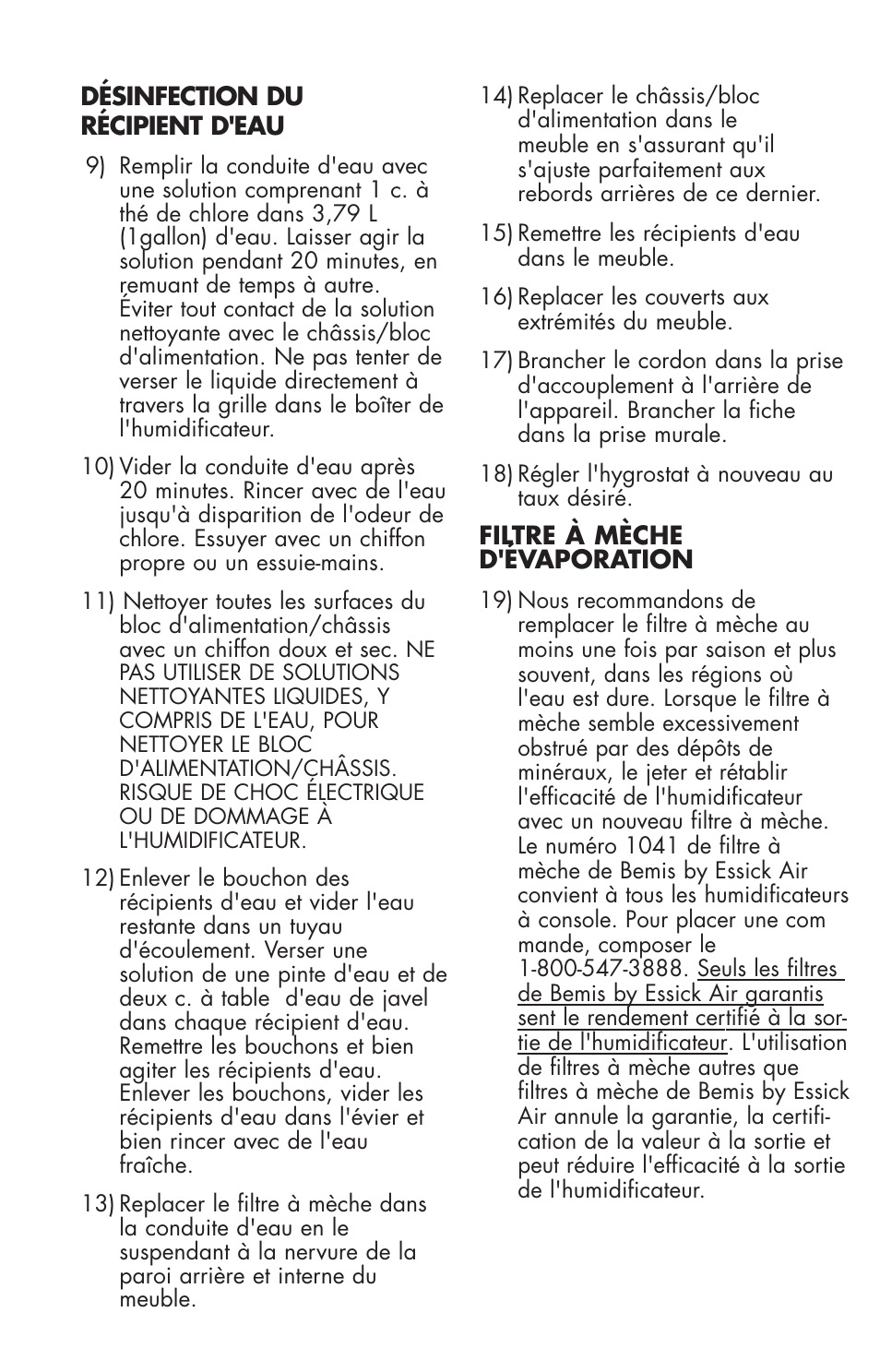 Essick Air 696 100 User Manual | Page 36 / 45