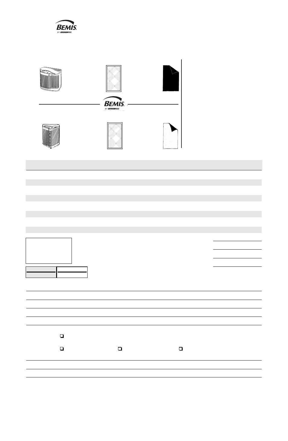 Bon de commande pour les accessoires | Essick Air FILTERWATCH 127-001 User Manual | Page 33 / 36