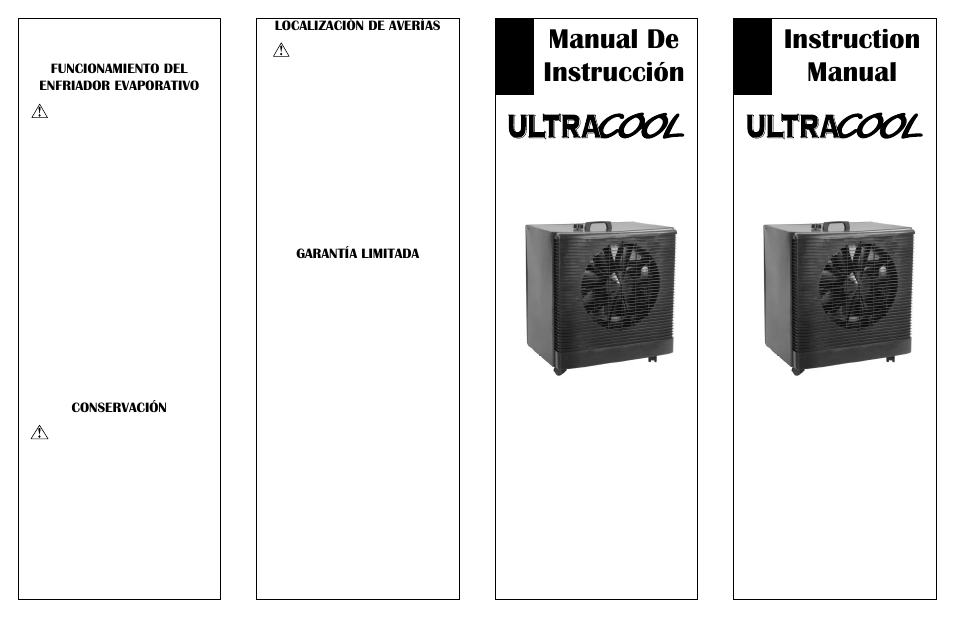Instruction manual, Manual de instrucción, M150 | Garantía limitada localización de averías, Enfriador evaporativo móvil, Mobile evaporative cooler, Modelo, Model | Essick Air M150 User Manual | Page 4 / 4