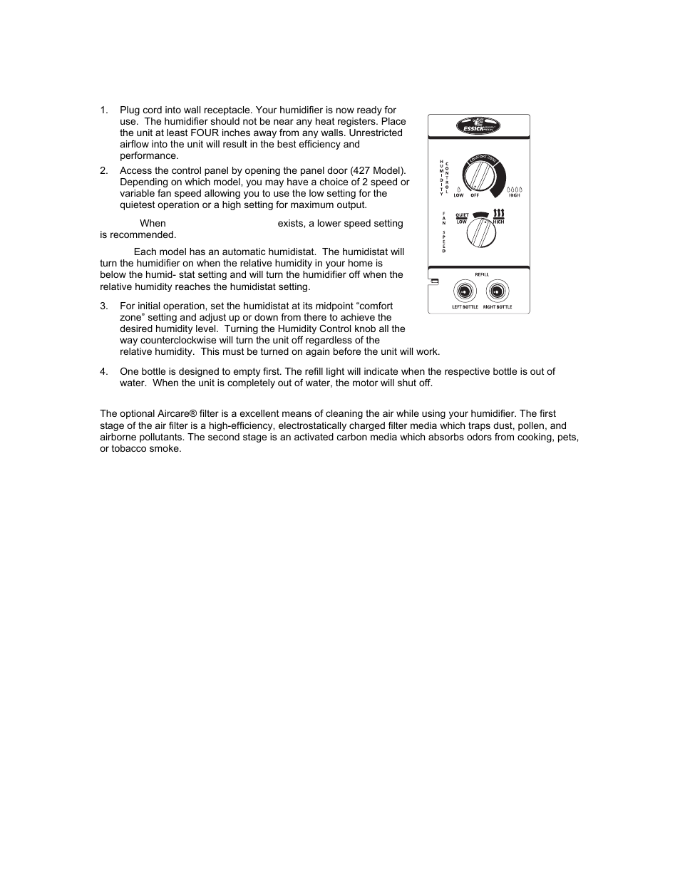 Essick Air Essick Evaporative Humidifier 697 500 User Manual | Page 4 / 18