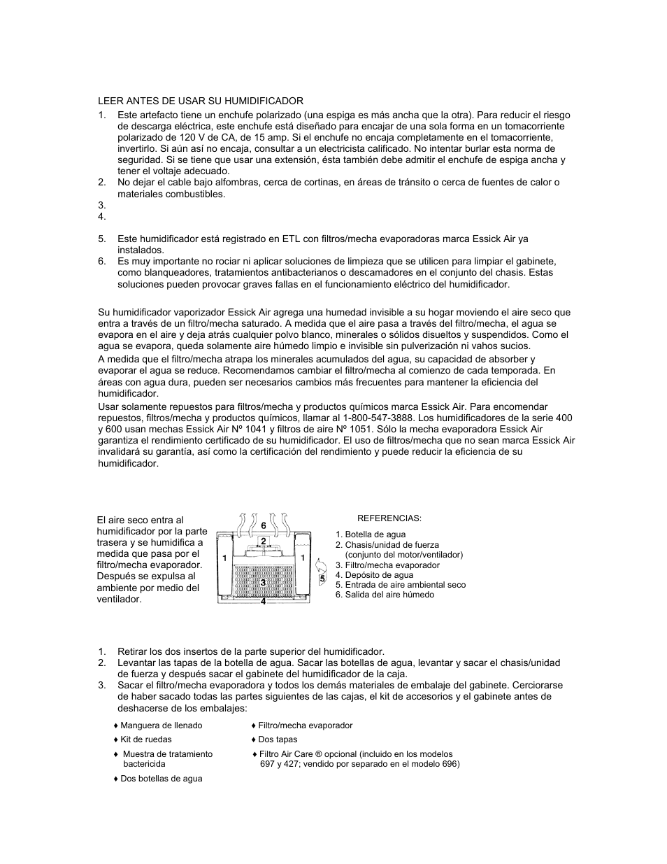 Essick Air Essick Evaporative Humidifier 697 500 User Manual | Page 8 / 18