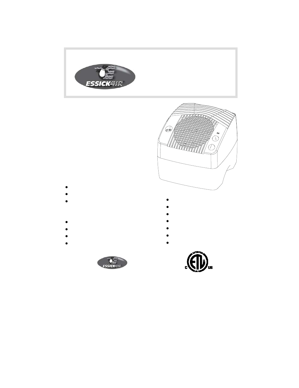 Espanol, Manual de cuidados y uso del propietario, Modelo | Essick Air E35 000 User Manual | Page 9 / 24