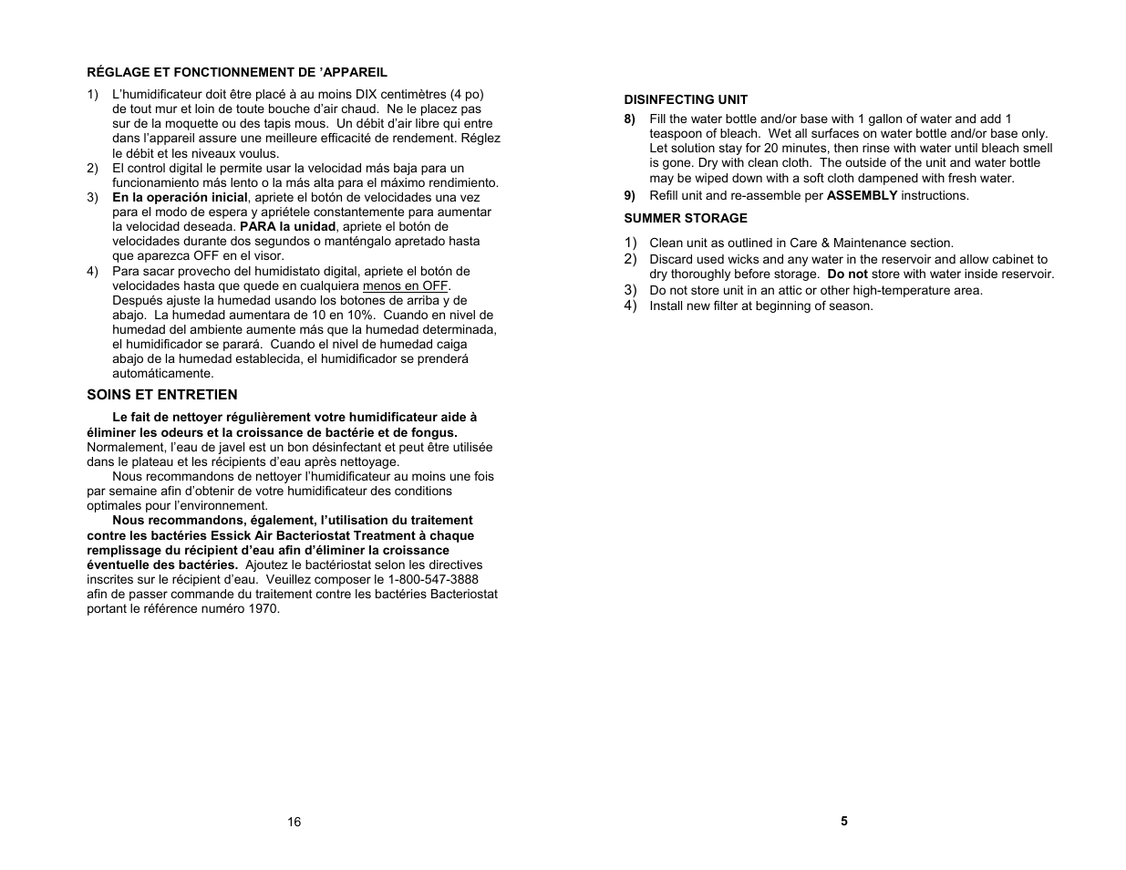 Essick Air 7D6 100 User Manual | Page 5 / 10