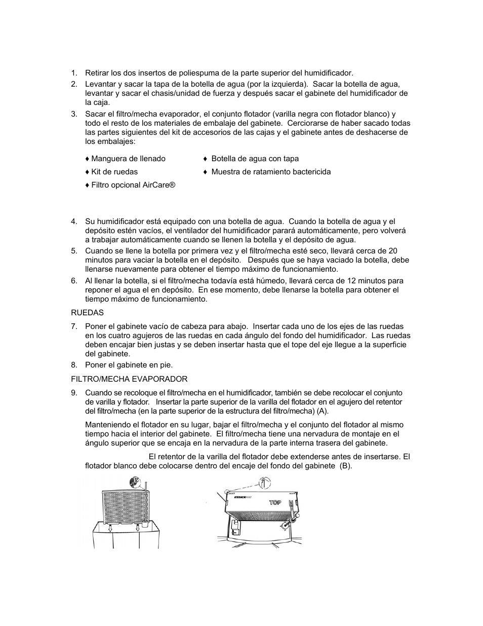 Essick Air H12 Series User Manual | Page 10 / 19