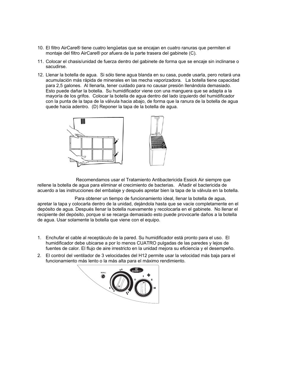 Essick Air H12 Series User Manual | Page 11 / 19