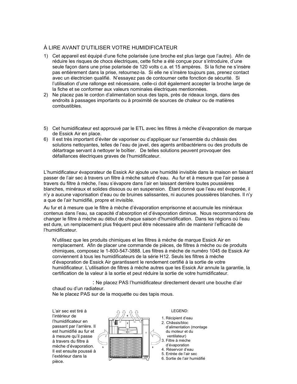 Essick Air H12 Series User Manual | Page 15 / 19