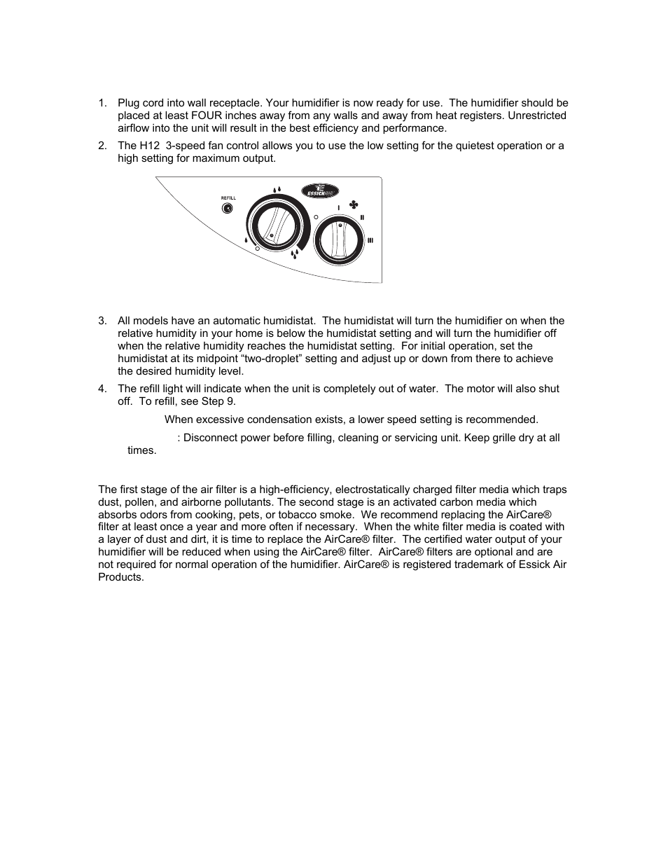 Essick Air H12 Series User Manual | Page 5 / 19