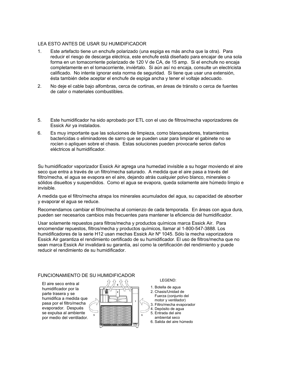 Essick Air H12 Series User Manual | Page 9 / 19