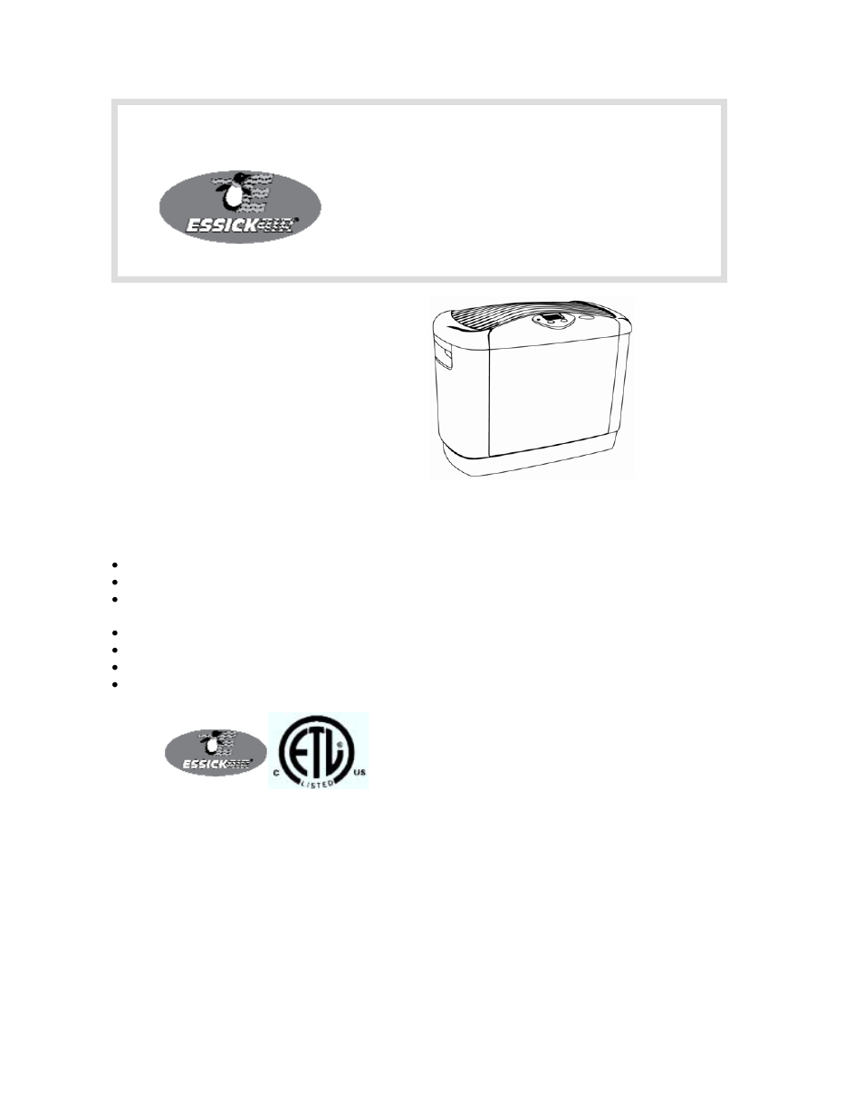 Guide d’utilisation et d’entretien du proprietaire, Modèle, Humidificateur évaporateur | Essick Air 5D6 700 User Manual | Page 11 / 15