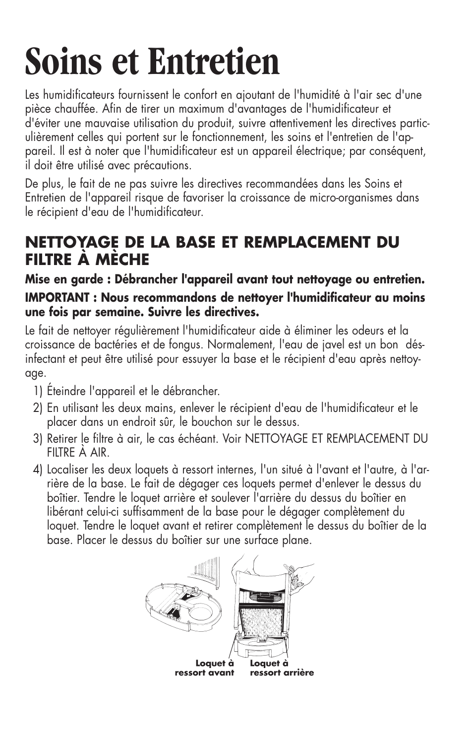 Soins et entretien | Essick Air 726 000 2-speed User Manual | Page 35 / 44
