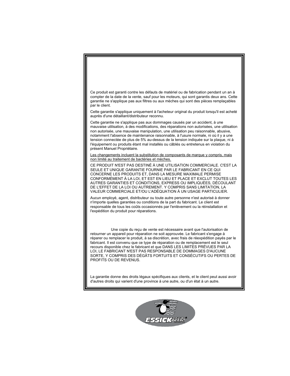 Essick Air 4D7 800 User Manual | Page 19 / 19