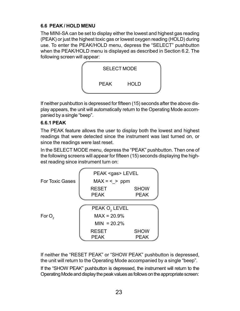 Energizer PORTABLE GAS DETECTION INSTRUMENT User Manual | Page 23 / 50