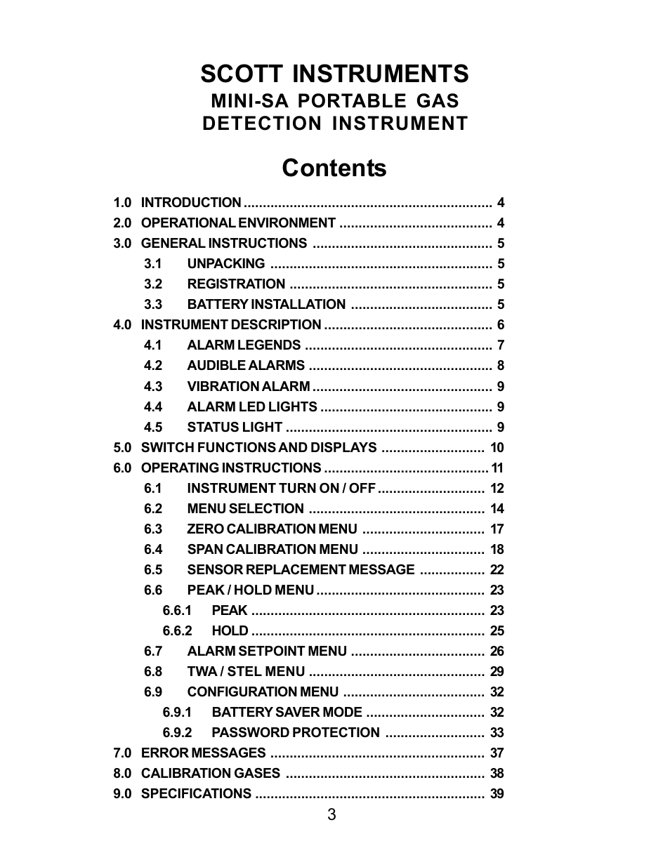 Energizer PORTABLE GAS DETECTION INSTRUMENT User Manual | Page 3 / 50