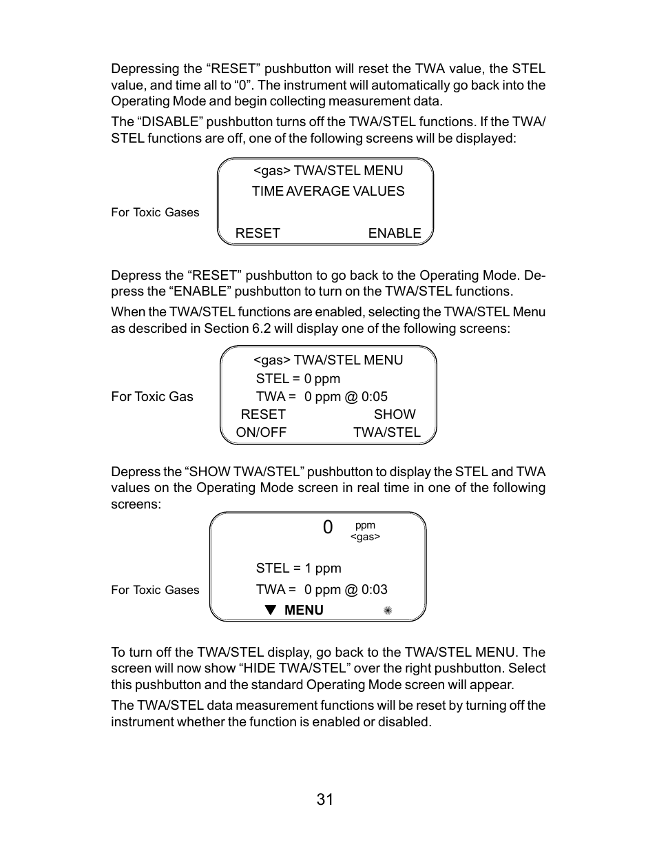 Energizer PORTABLE GAS DETECTION INSTRUMENT User Manual | Page 31 / 50