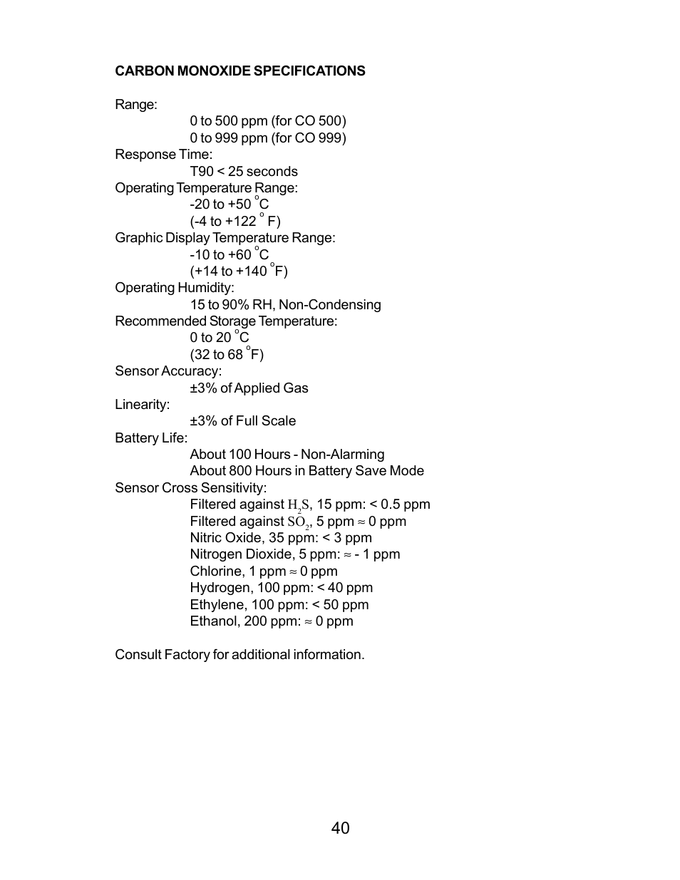 Energizer PORTABLE GAS DETECTION INSTRUMENT User Manual | Page 40 / 50