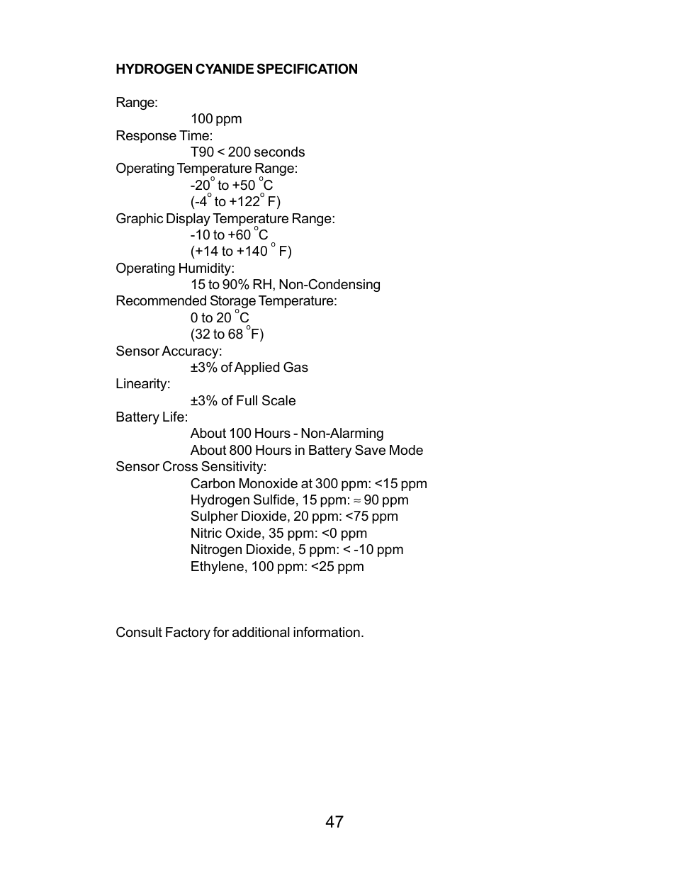 Energizer PORTABLE GAS DETECTION INSTRUMENT User Manual | Page 47 / 50