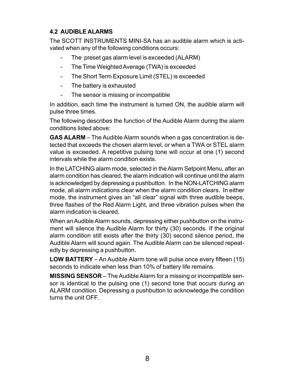 Energizer PORTABLE GAS DETECTION INSTRUMENT User Manual | Page 8 / 50