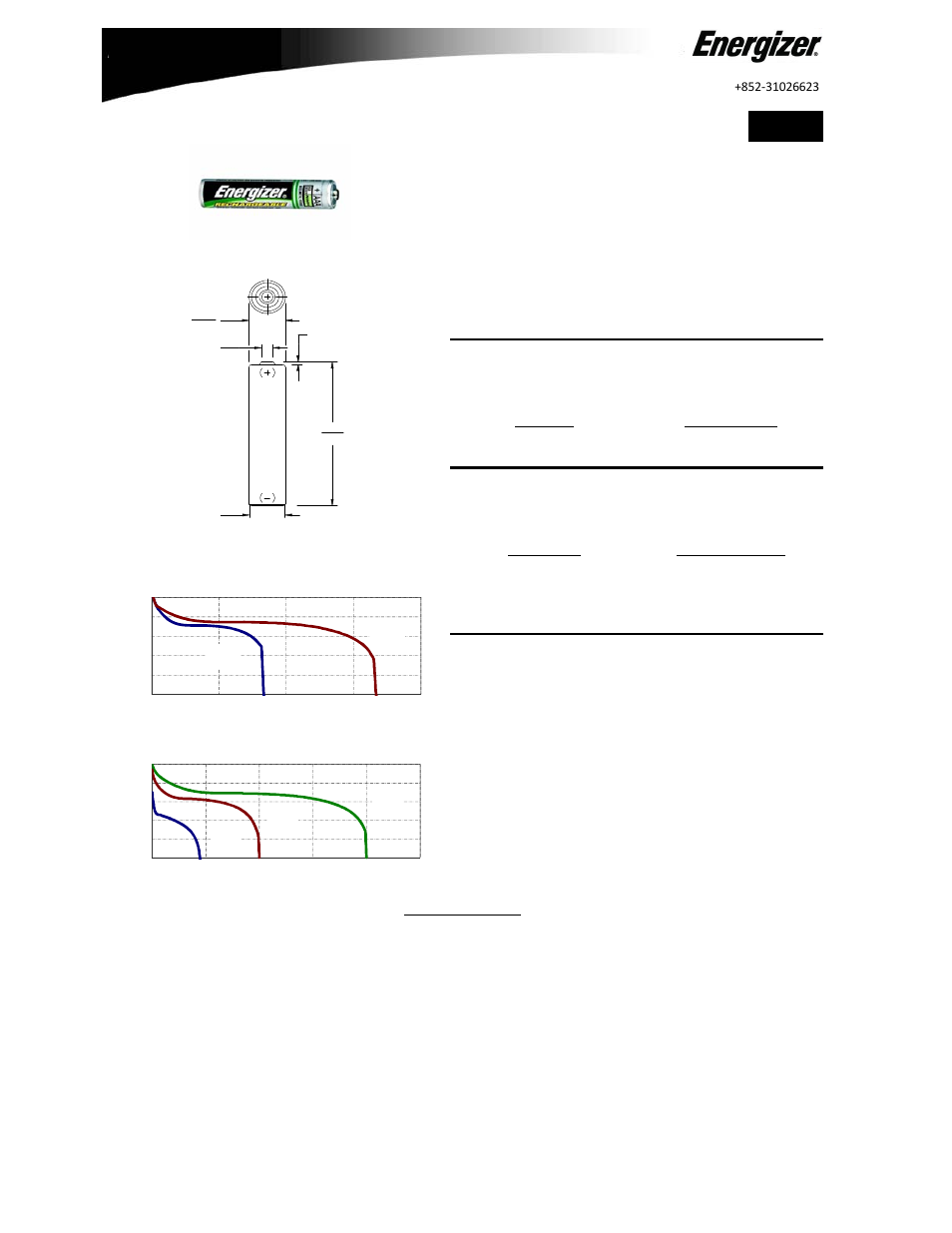 Energizer NH12-1000 User Manual | 1 page