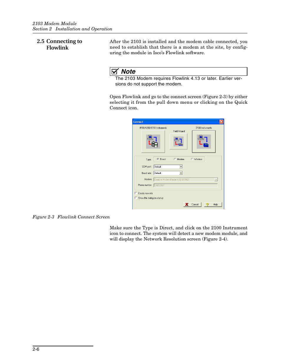 5 connecting to flowlink, 5 connecting to flowlink -6, 3 flowlink connect screen -6 | Energizer 2103G User Manual | Page 22 / 86