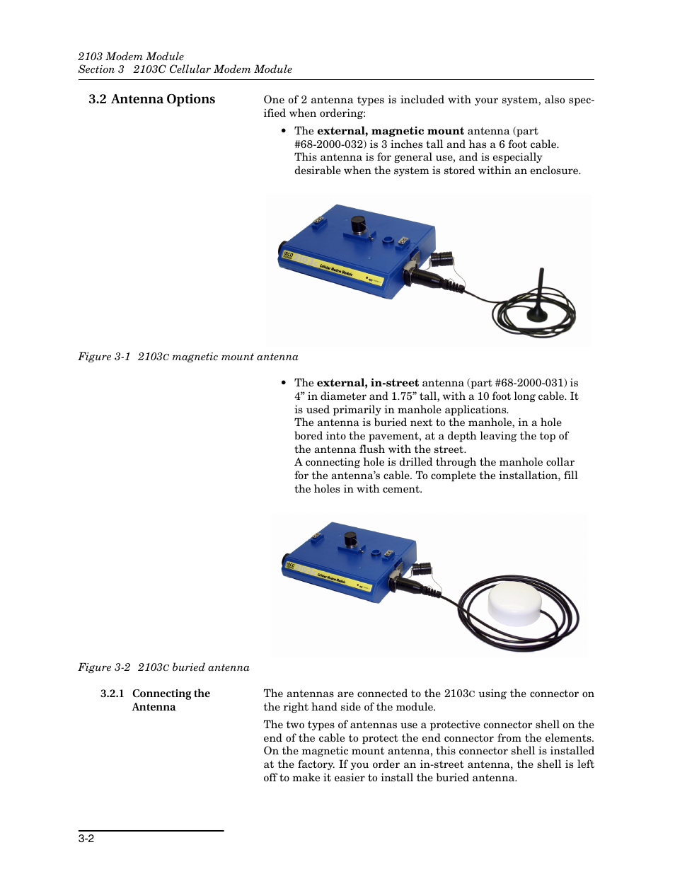 2 antenna options, 1 connecting the antenna, 2 antenna options -2 | 1 connecting the antenna -2 | Energizer 2103G User Manual | Page 28 / 86
