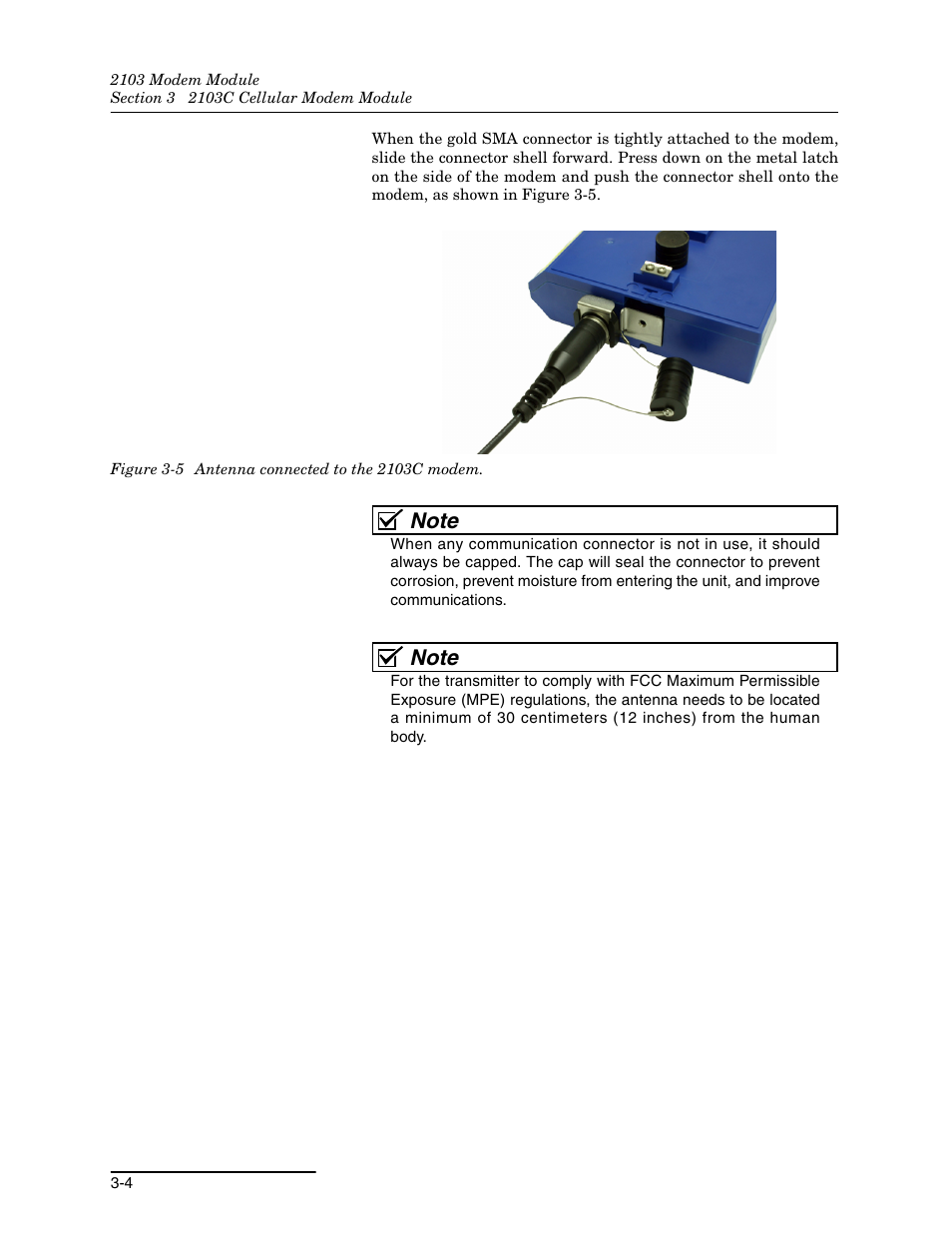 5 antenna connected to the 2103c modem -4 | Energizer 2103G User Manual | Page 30 / 86