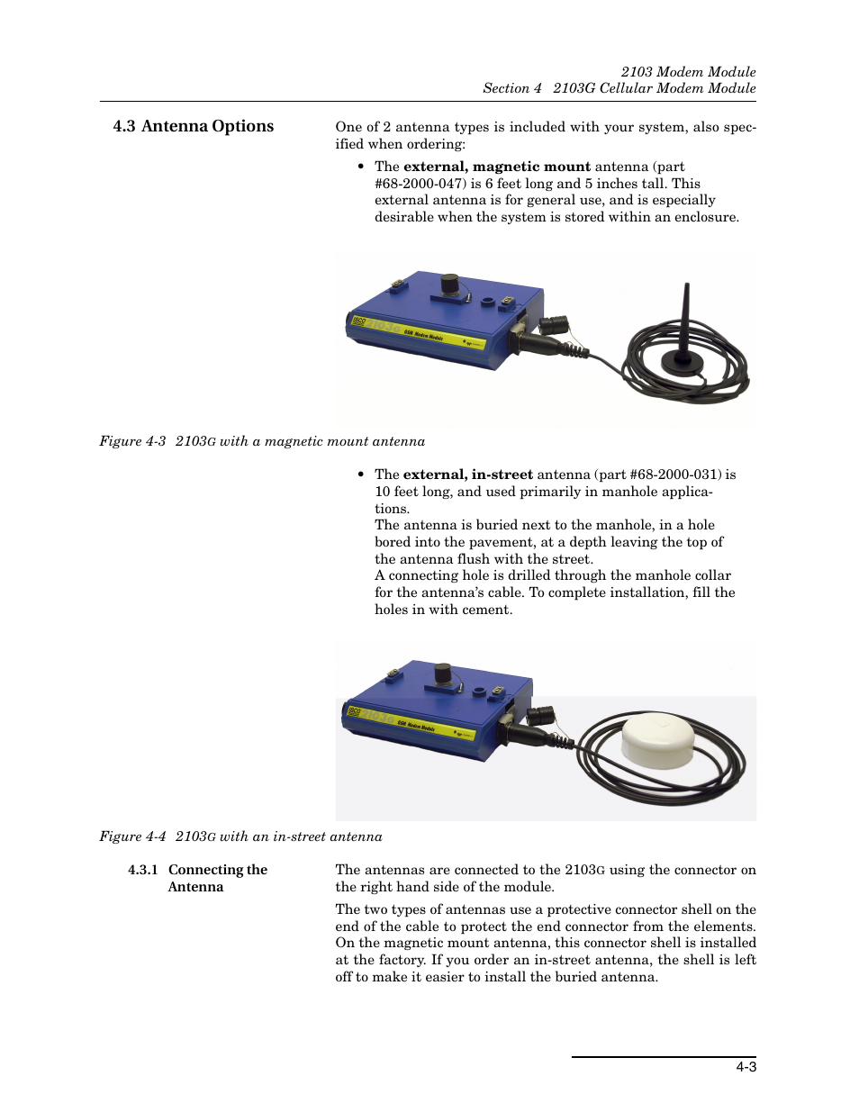 3 antenna options, 1 connecting the antenna, 3 antenna options -3 | 1 connecting the antenna -3 | Energizer 2103G User Manual | Page 35 / 86