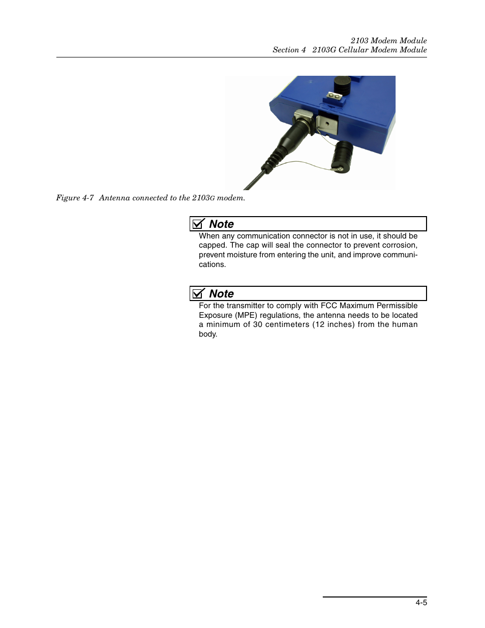 7 antenna connected to the 2103g modem -5 | Energizer 2103G User Manual | Page 37 / 86