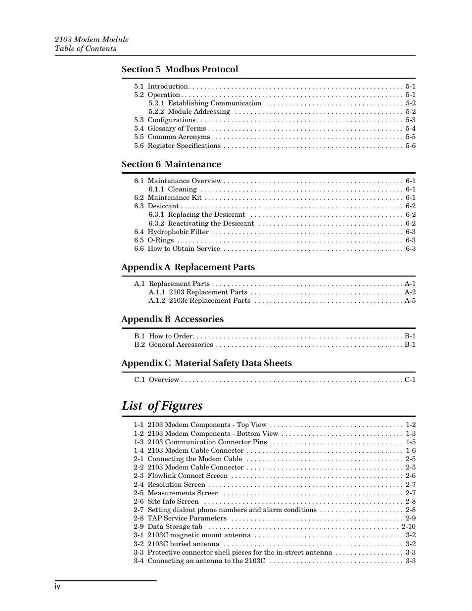 List of figures | Energizer 2103G User Manual | Page 6 / 86