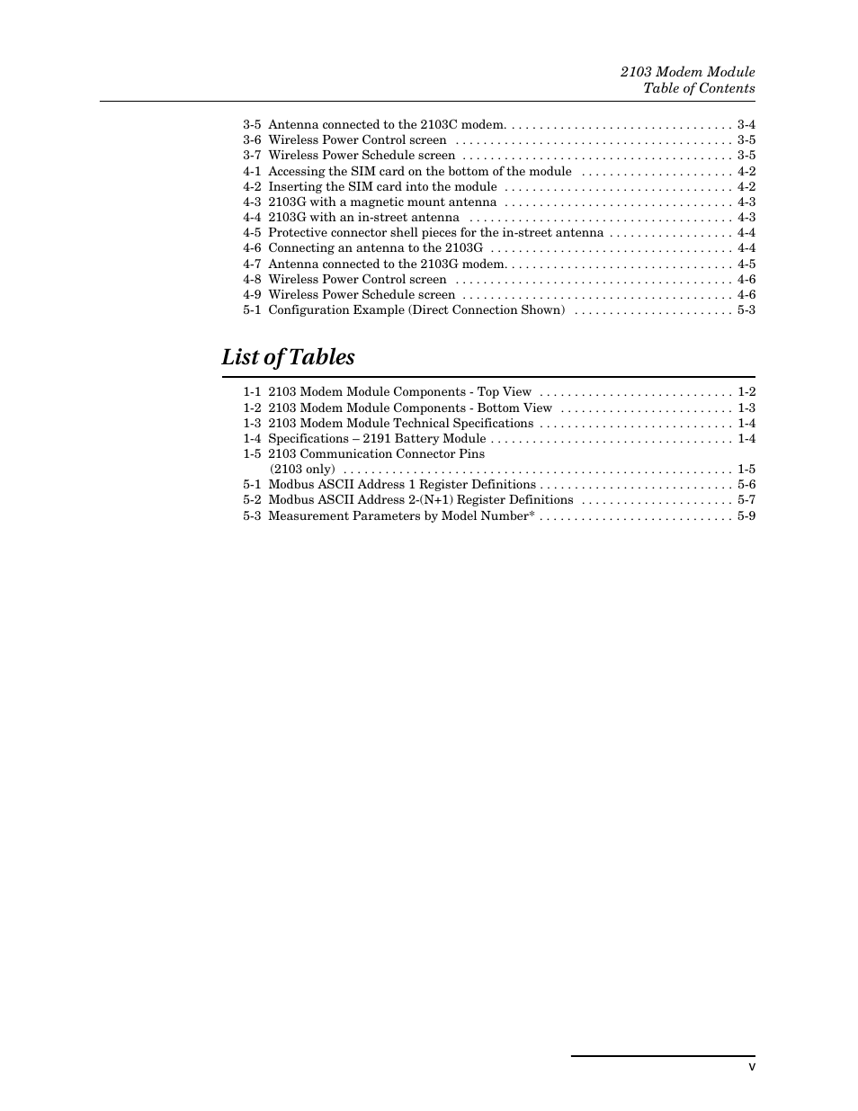List of tables | Energizer 2103G User Manual | Page 7 / 86