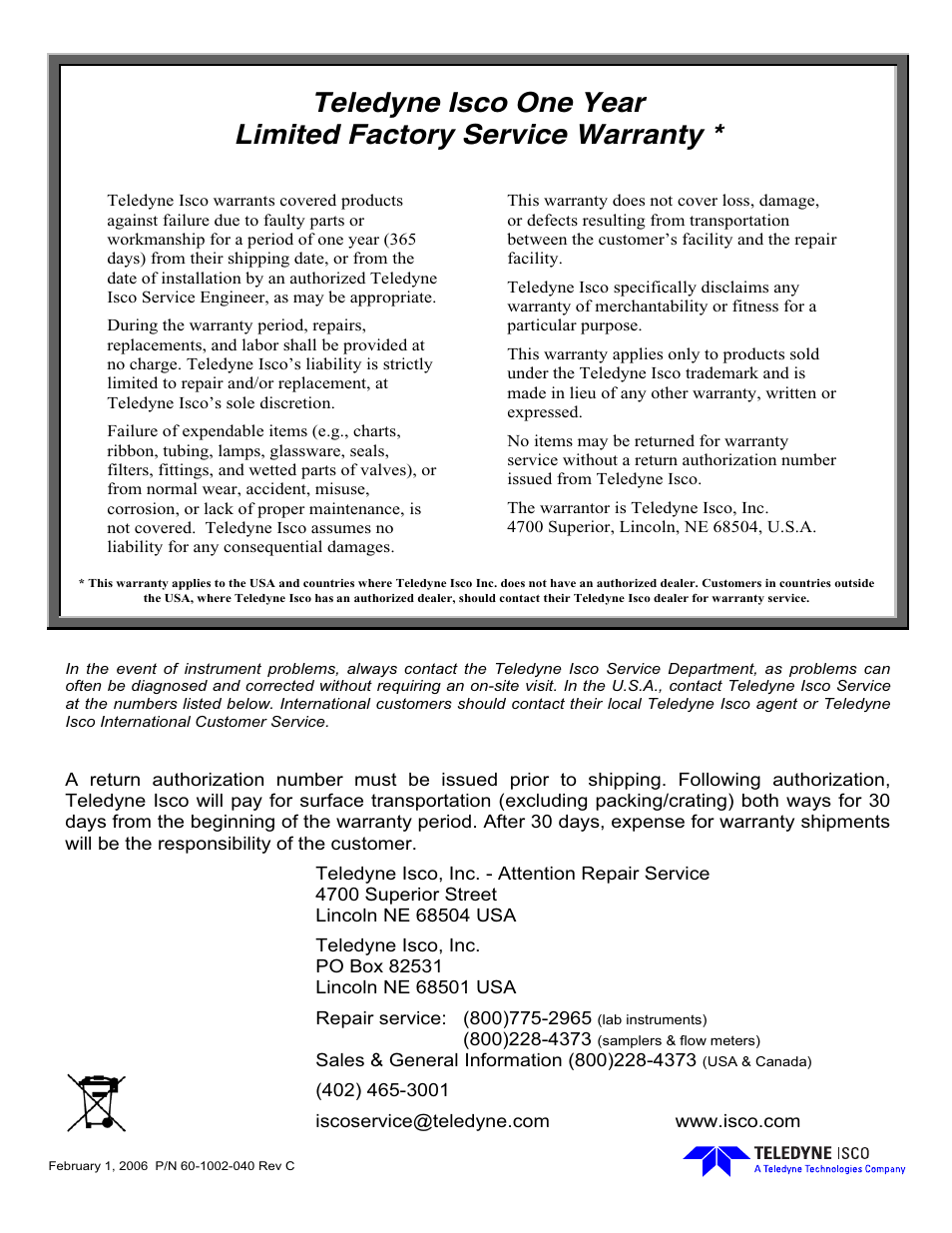 Warranty | Energizer 2103G User Manual | Page 85 / 86