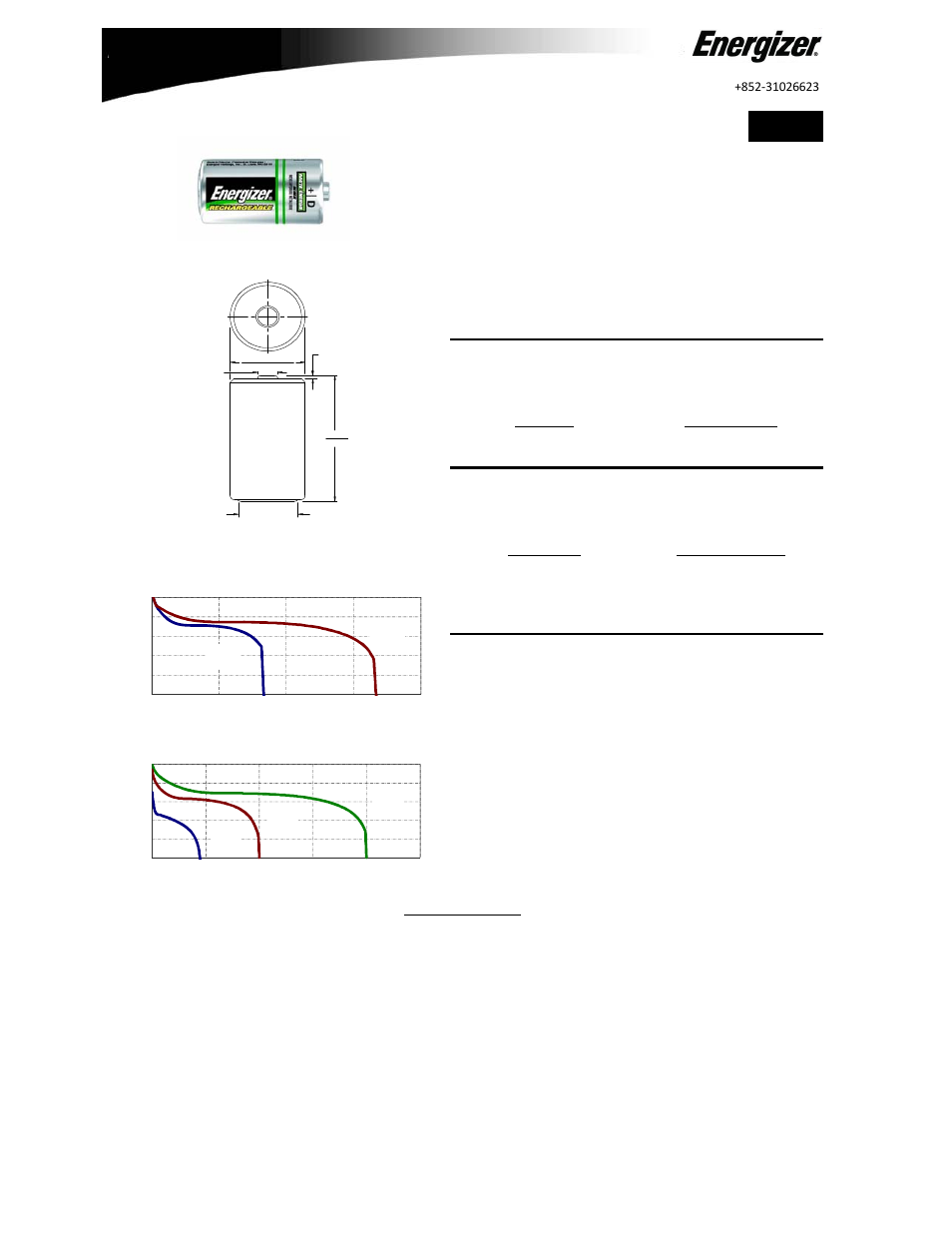 Energizer NH50 User Manual | 1 page