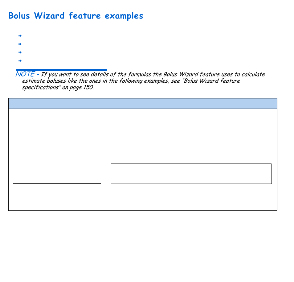 Bolus wizard feature examples | Energizer 715 User Manual | Page 100 / 188
