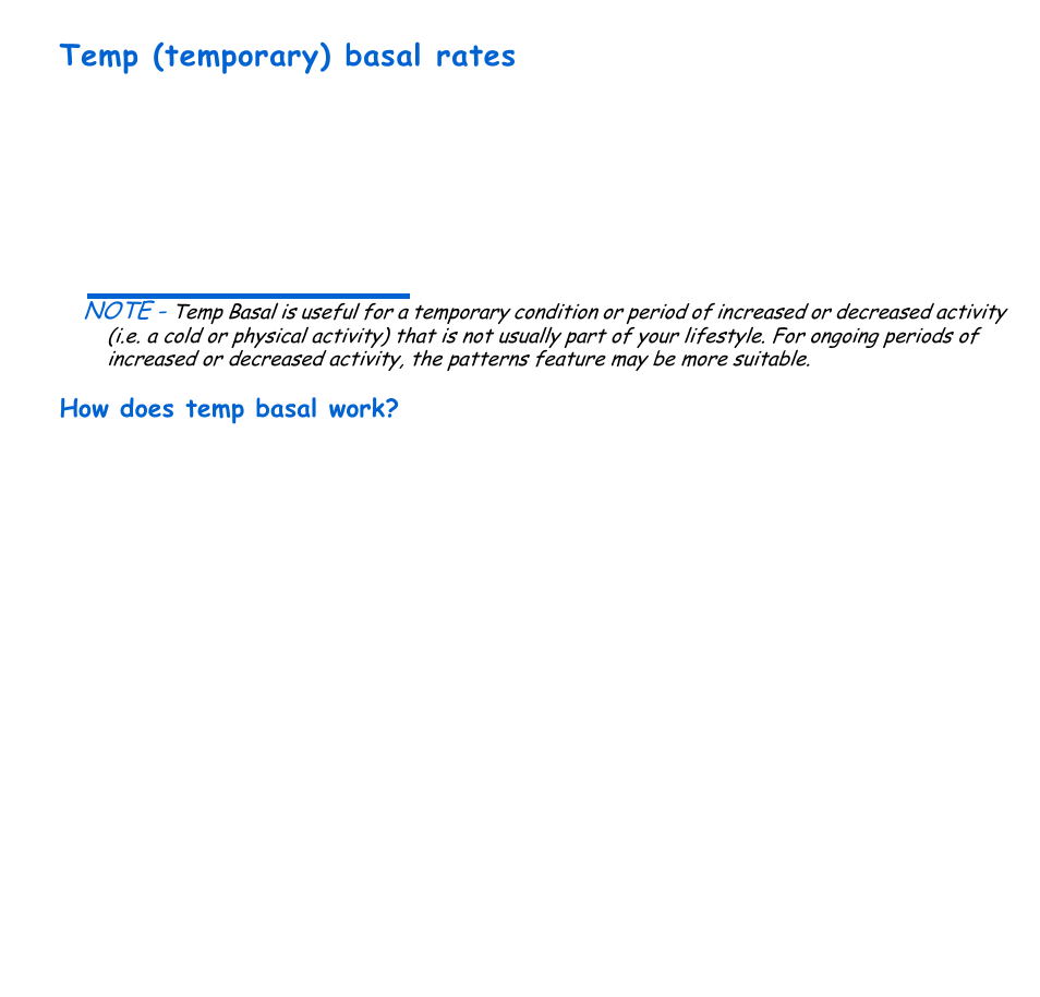 Temp (temporary) basal rates, How does temp basal work | Energizer 715 User Manual | Page 121 / 188