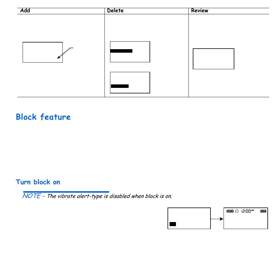 Block feature, Turn block on, Utilities 119 | Energizer 715 User Manual | Page 141 / 188