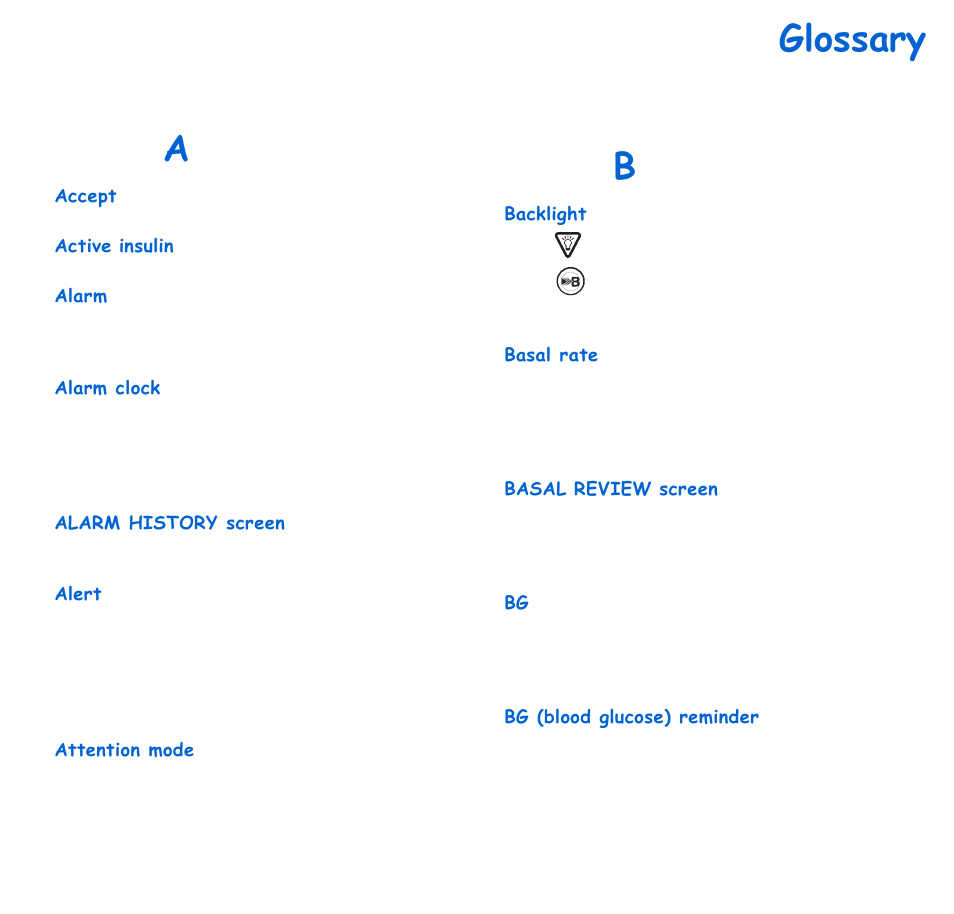 Glossary, Glossary a | Energizer 715 User Manual | Page 15 / 188