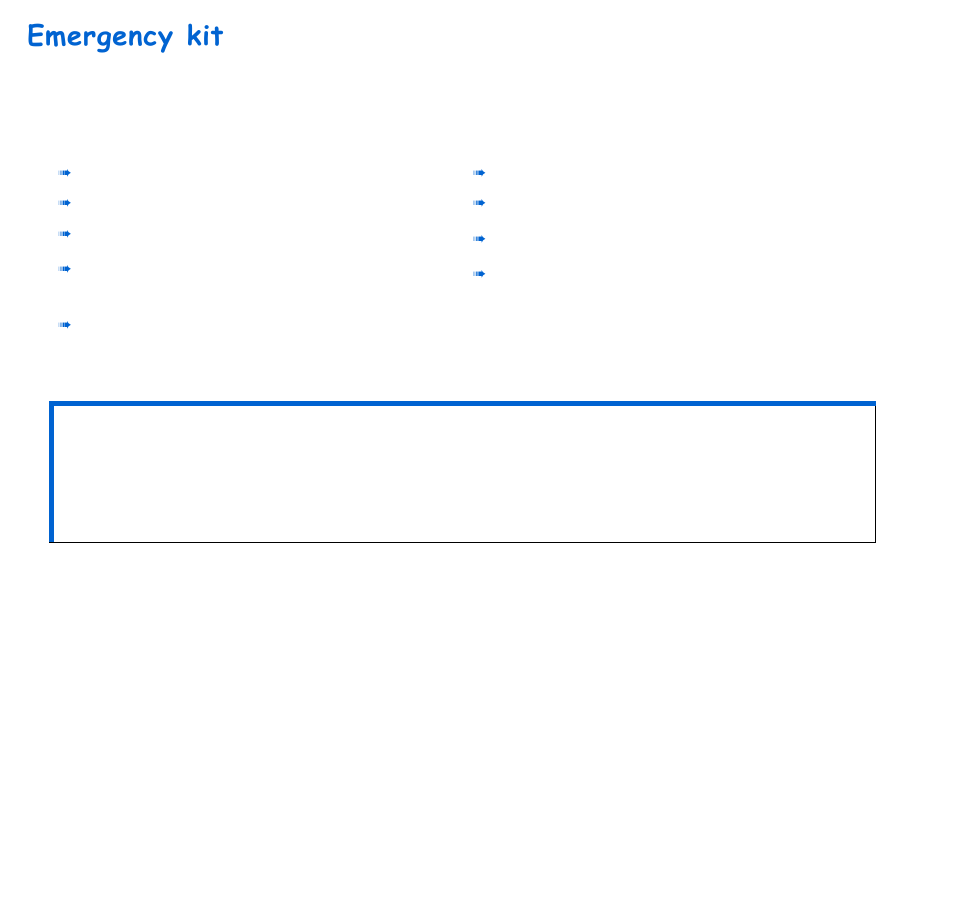 Emergency kit, 2 chapter: 1 | Energizer 715 User Manual | Page 24 / 188