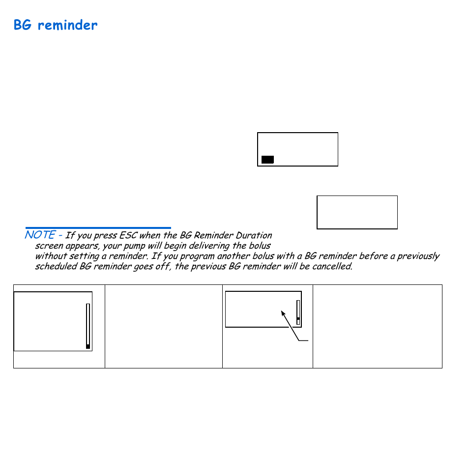 Bg reminder, Check bg | Energizer 715 User Manual | Page 54 / 188