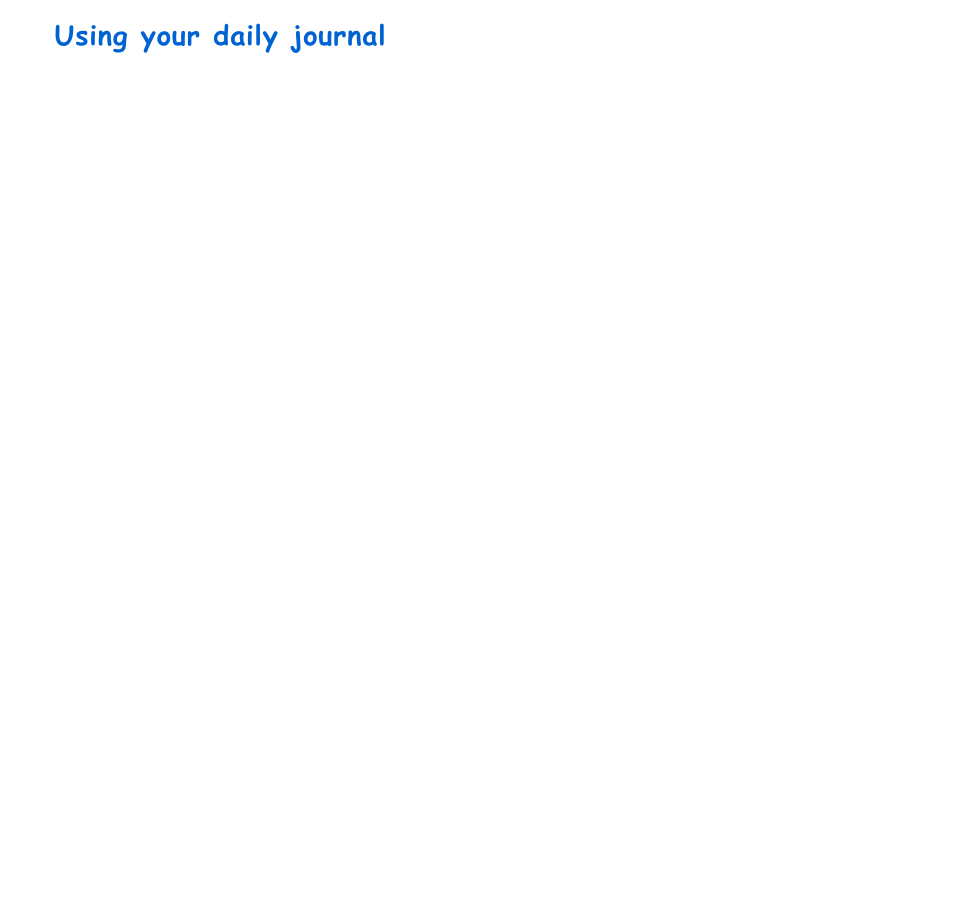 Using your daily journal | Energizer 715 User Manual | Page 79 / 188