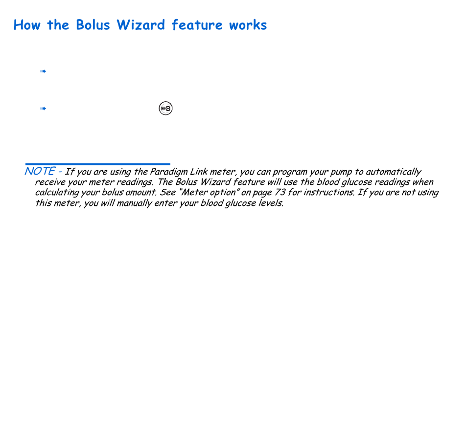 How the bolus wizard feature works | Energizer 715 User Manual | Page 84 / 188