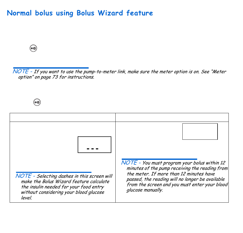 Normal bolus using bolus wizard feature | Energizer 715 User Manual | Page 98 / 188