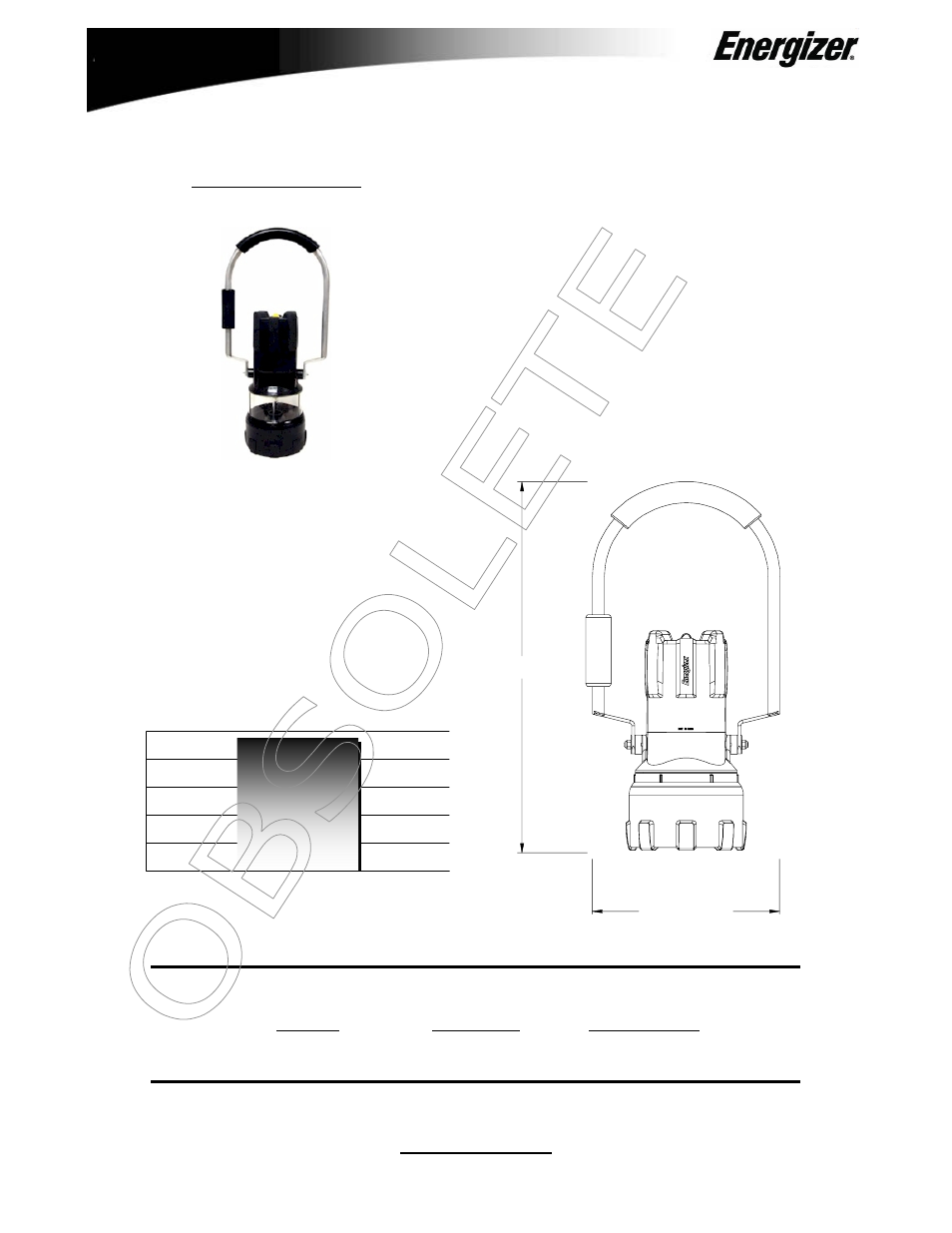 Energizer TRN4D1IND User Manual | 1 page