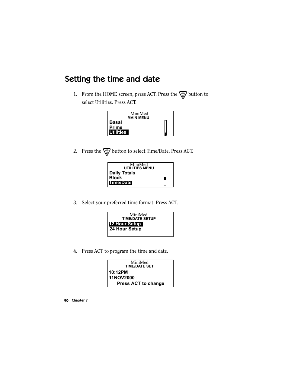 Setting the time and date | Energizer MMT-511 User Manual | Page 102 / 170