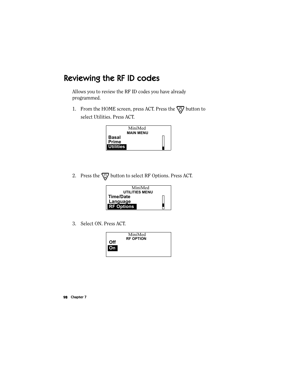 Reviewing the rf id codes | Energizer MMT-511 User Manual | Page 110 / 170