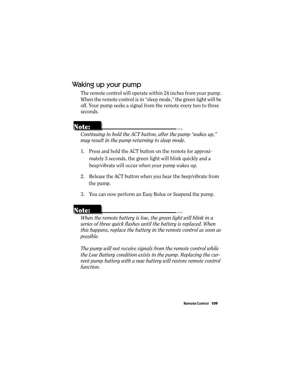 Waking up your pump | Energizer MMT-511 User Manual | Page 121 / 170