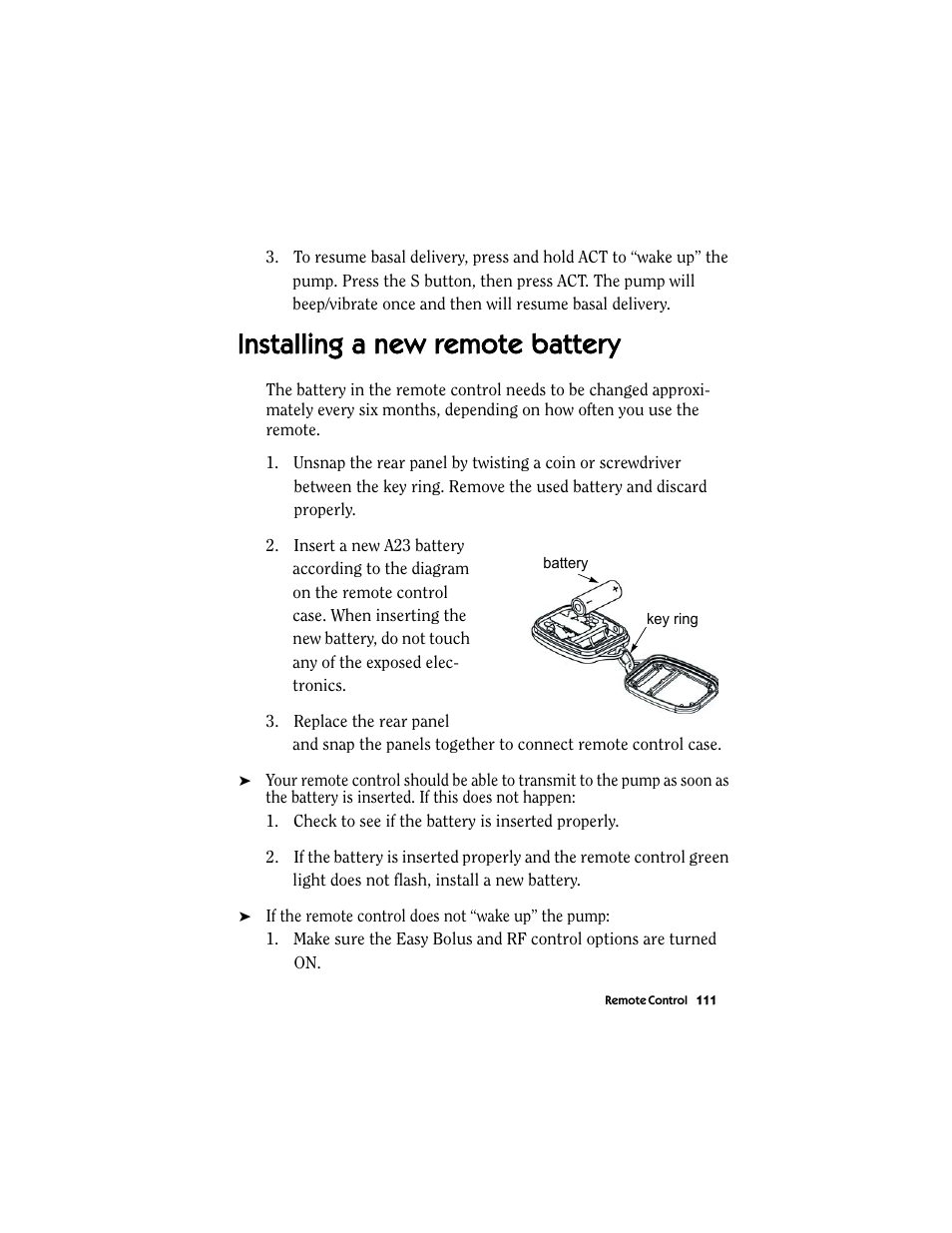 Installing a new remote battery | Energizer MMT-511 User Manual | Page 123 / 170