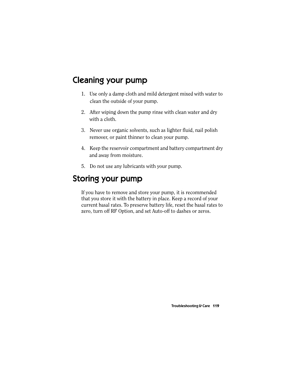 Cleaning your pump, Storing your pump, Cleaning your pump storing your pump | Energizer MMT-511 User Manual | Page 131 / 170